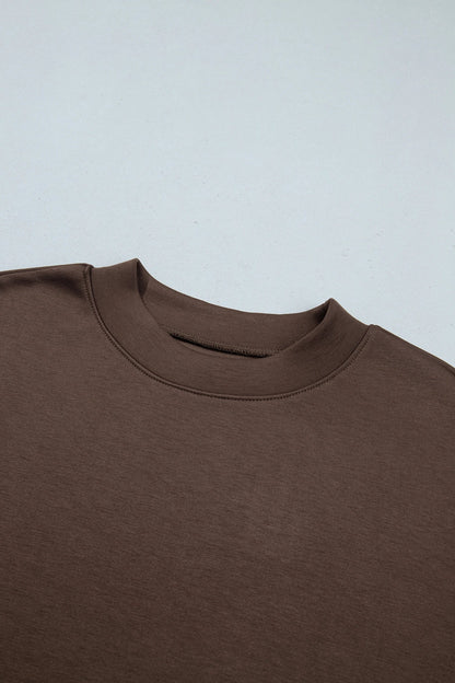 Camo Patchwork Drop Shoulder Crewneck Sweatshirt