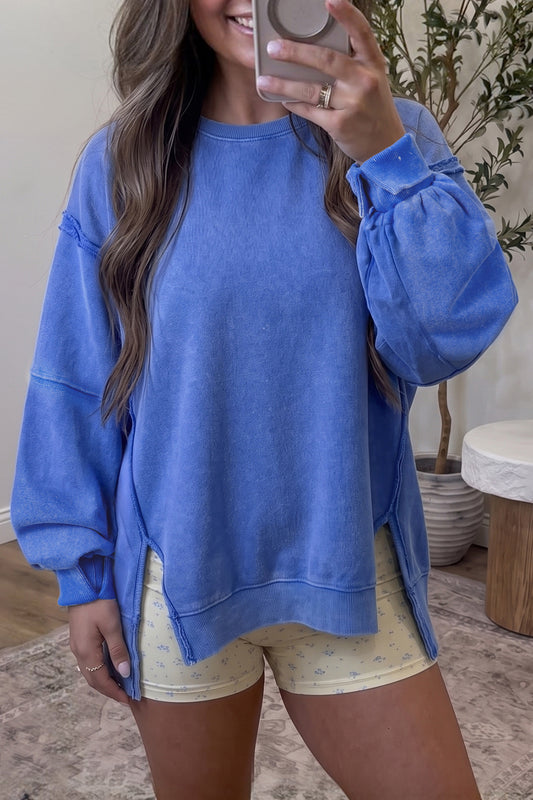 Blue Skies Mineral Wash Tunic Sweatshirt