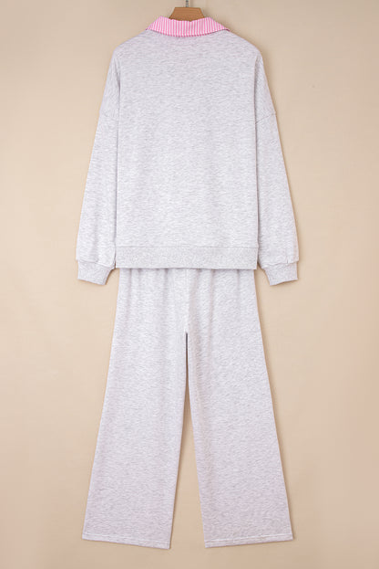 Front Porch Frill Collar Pullover Pants Set