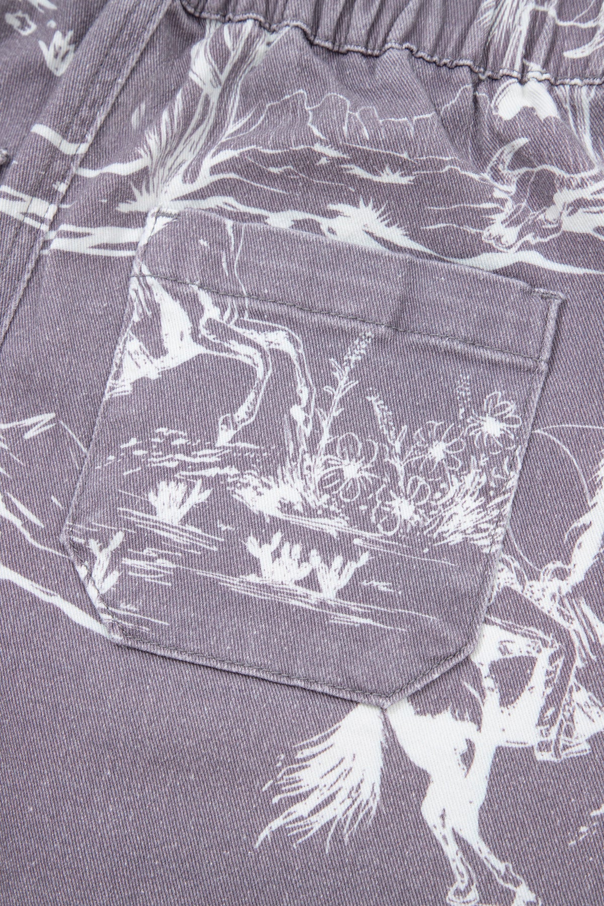 Western Sketch Denim Shorts