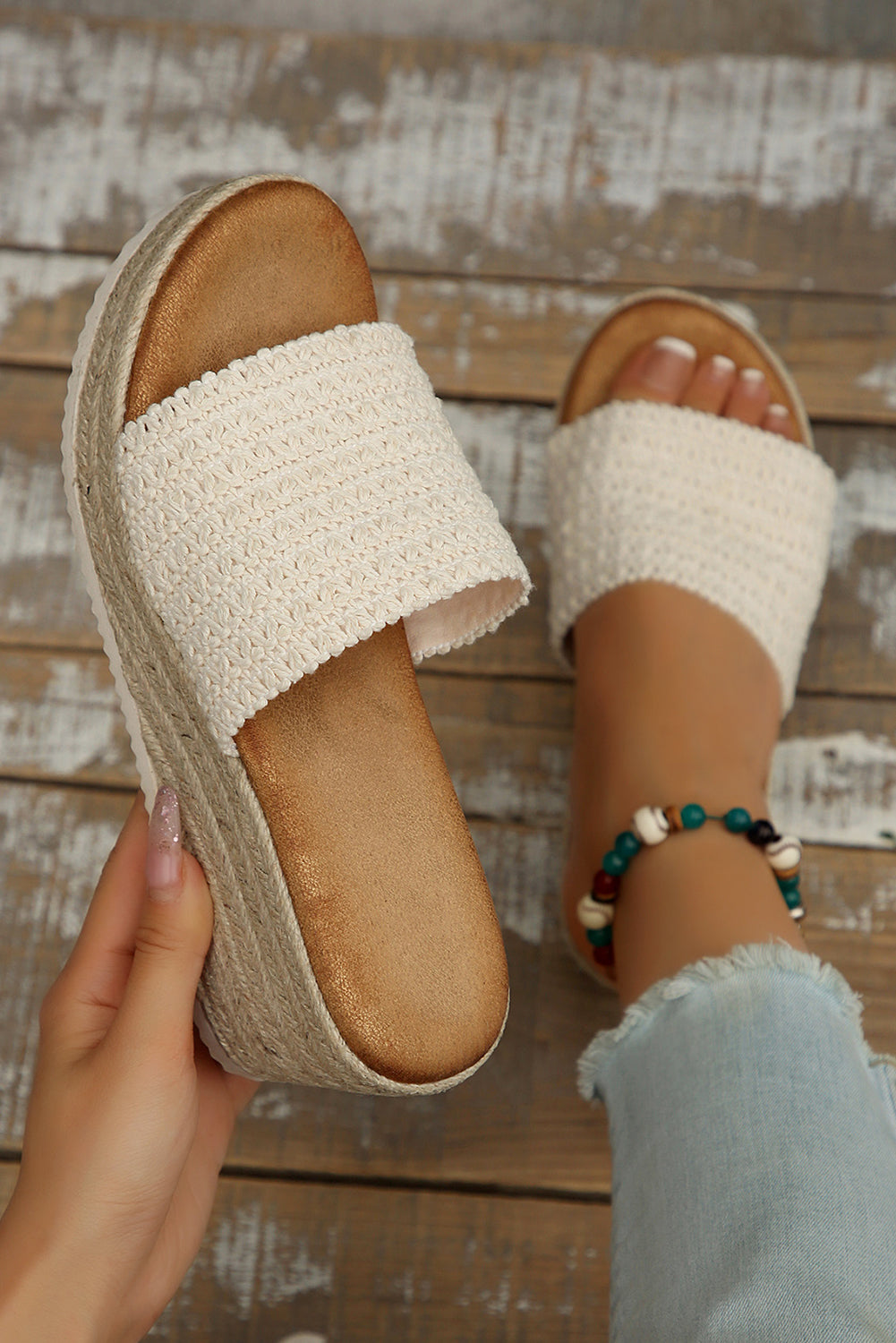 Cedar Creek Woven Platform Slippers