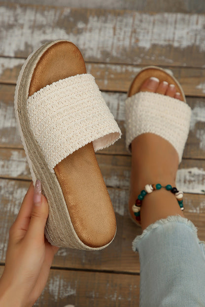 Cedar Creek Woven Platform Slippers