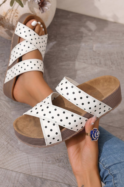 Meadow Polka Dot Suede Slippers