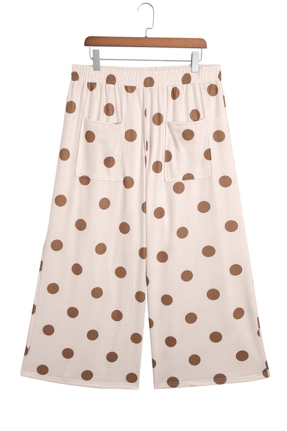 Daybreak Polka Dot Plus Size Wide Leg Pants