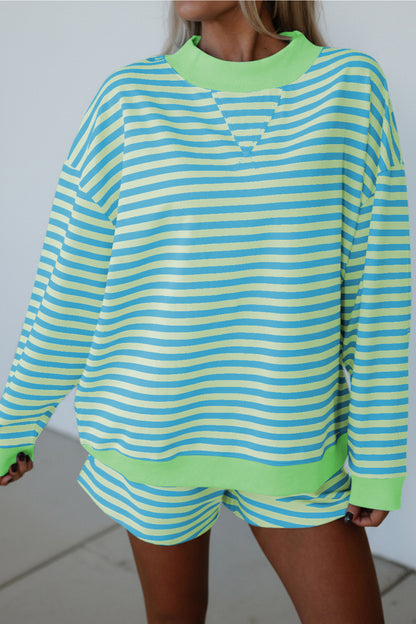 Field Day Striped Pullover Short Set