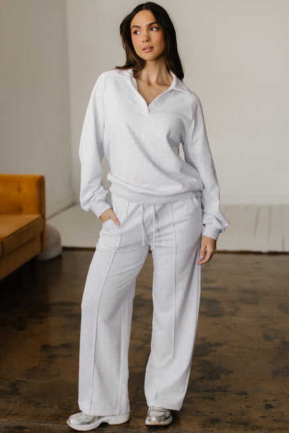 Sunday Stroll Polo Collar Sweatpants Set