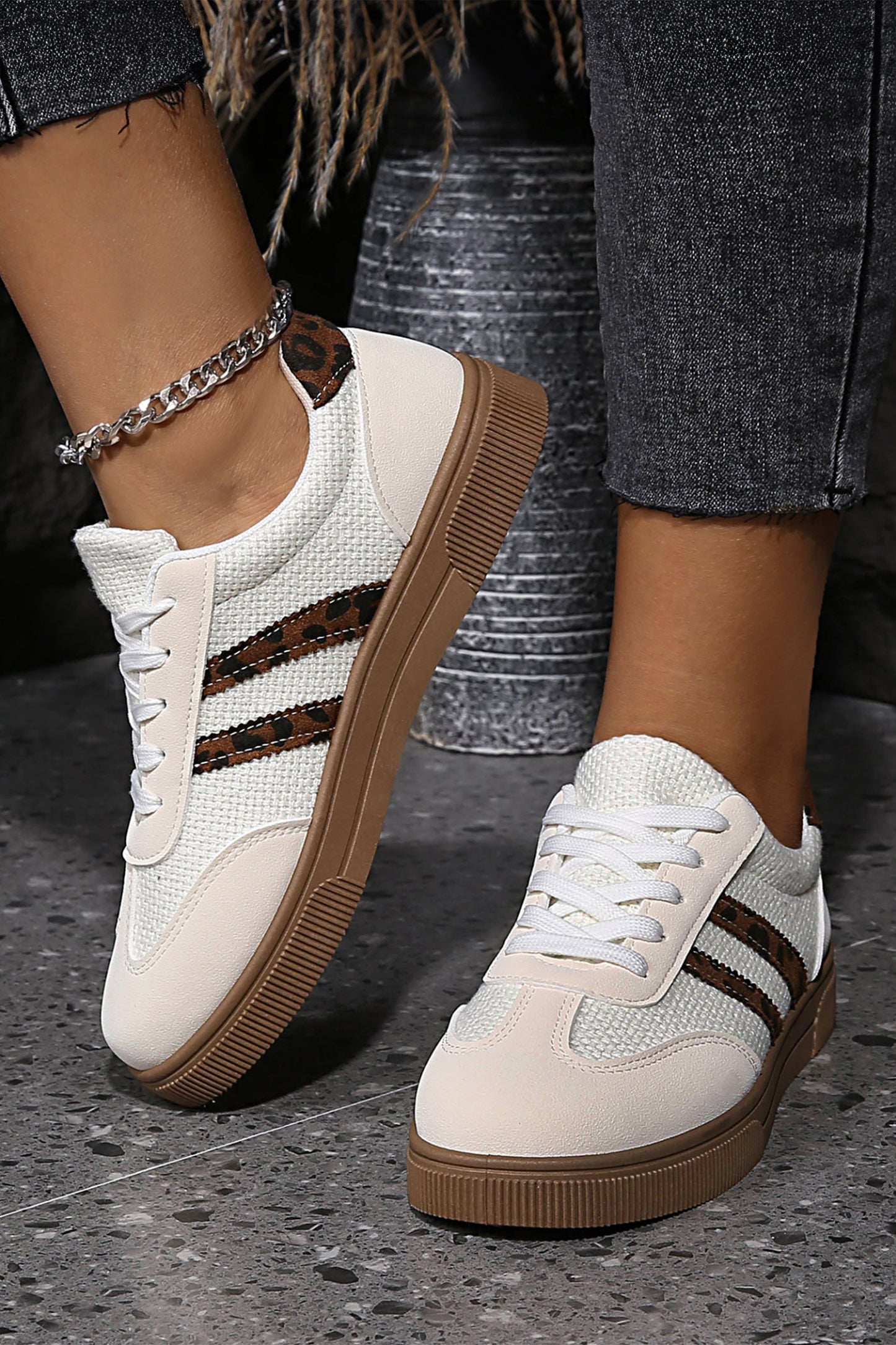 Wild Spot Woven Leopard Sneakers