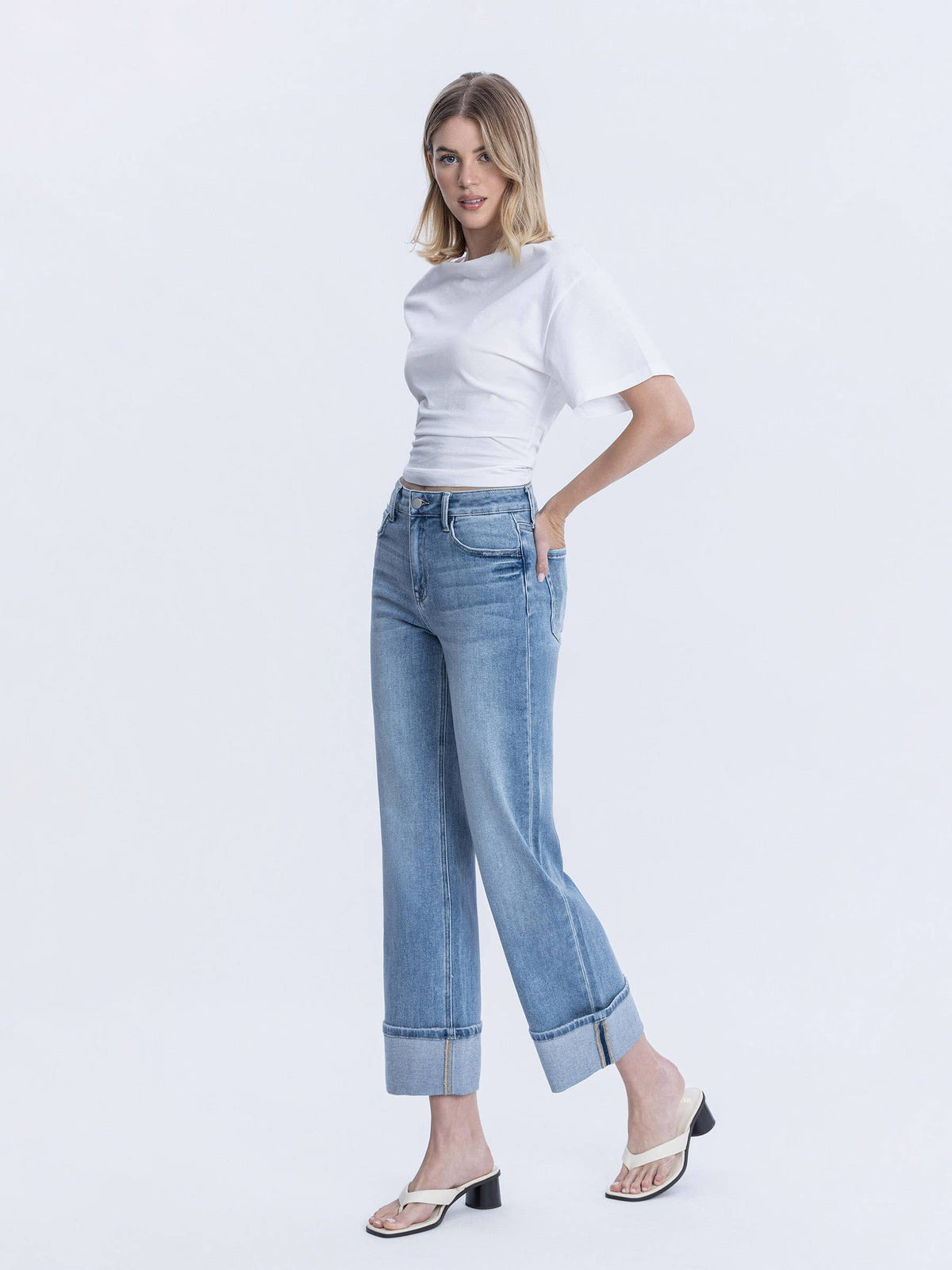 Alyssa High Rise Cuffed Jeans