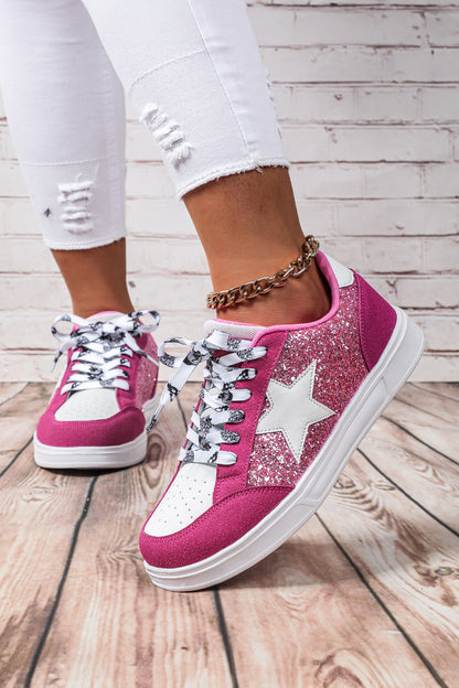 Starlight Glitter Star Lace-Up Shoes