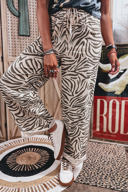 Desert Western Zebra Print Pants