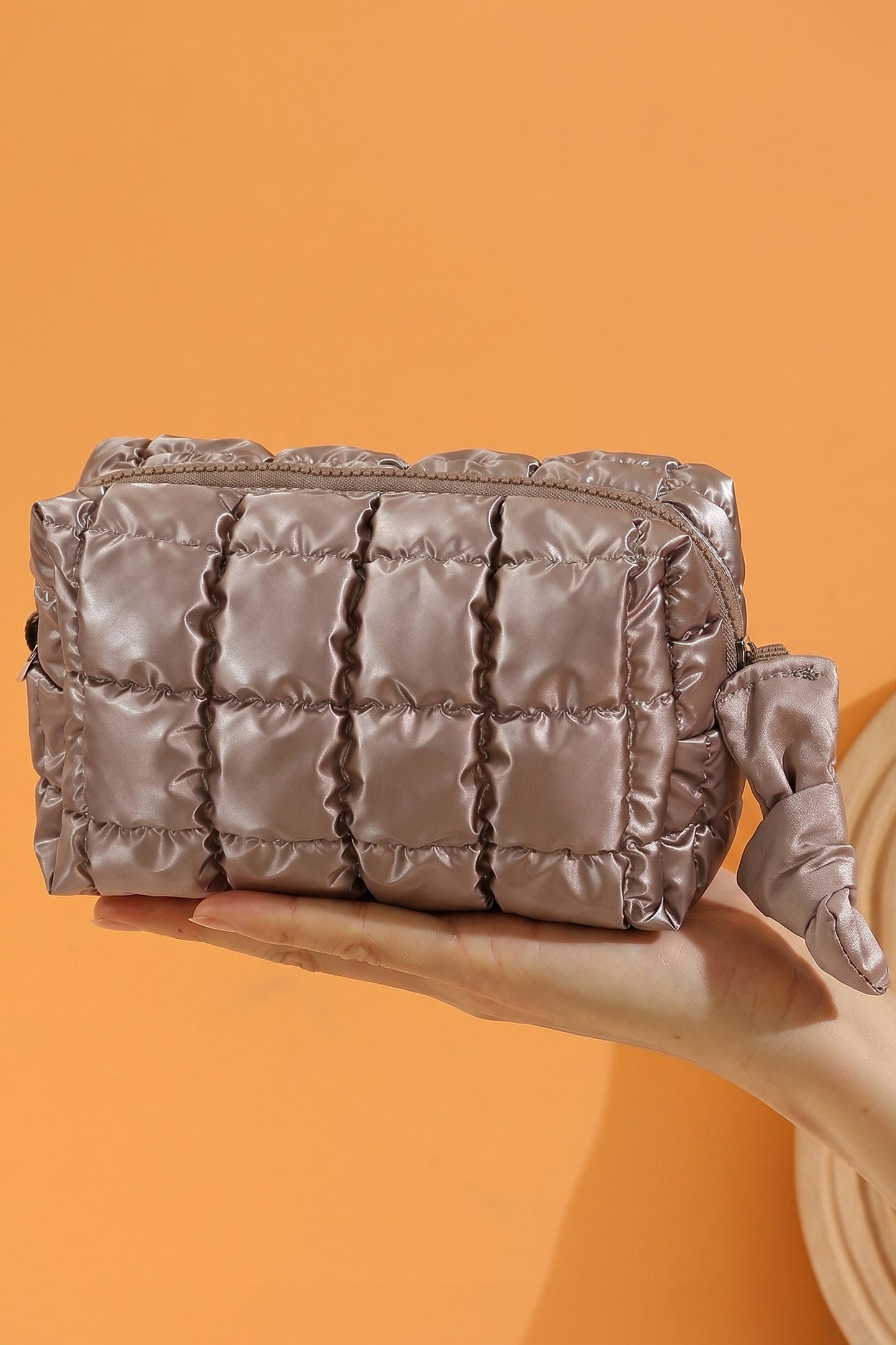 Cloud Nine Quilted Nylon Makeup Bag