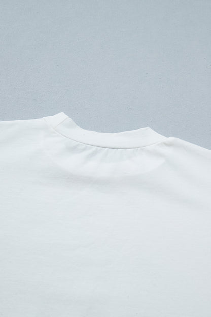 Asymmetric Lace-Hem Tee