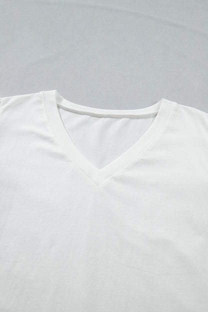 Plus Size Embroidered Eyelet Patchwork Short Sleeve Tee