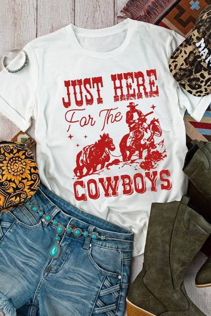 Just Here Cowboy Western Tee