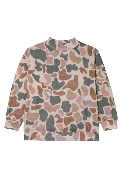 Cedar Camo Ribbed Plus Size Sweatshirt
