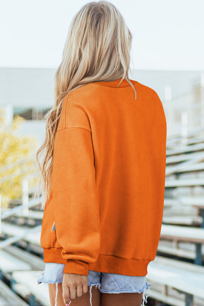 Spooky Boo Reversible Mock Neck Sweatshirt