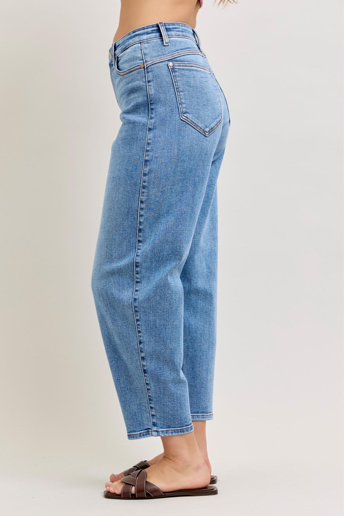 Judy Blue High Waist Barrel Leg Jeans