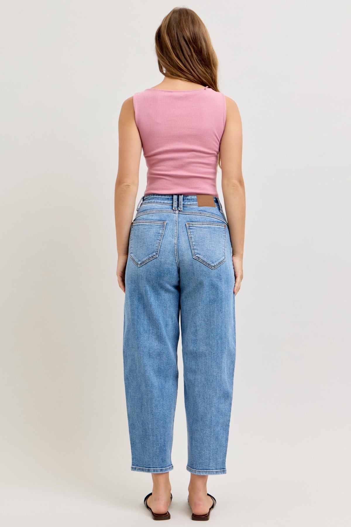 Judy Blue High Waist Barrel Leg Jeans