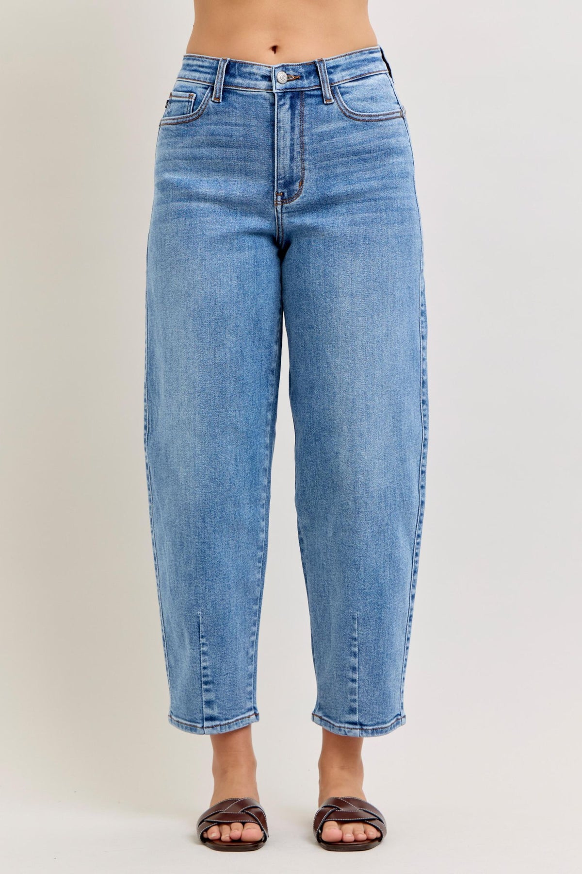 Judy Blue High Waist Barrel Leg Jeans