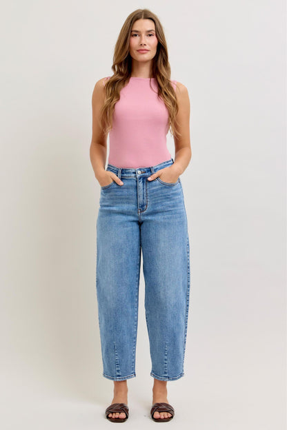 Judy Blue High Waist Barrel Leg Jeans