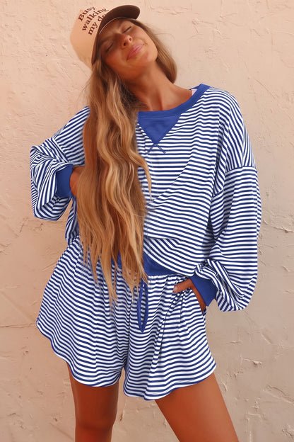 Weekend Stripe Shorts Set
