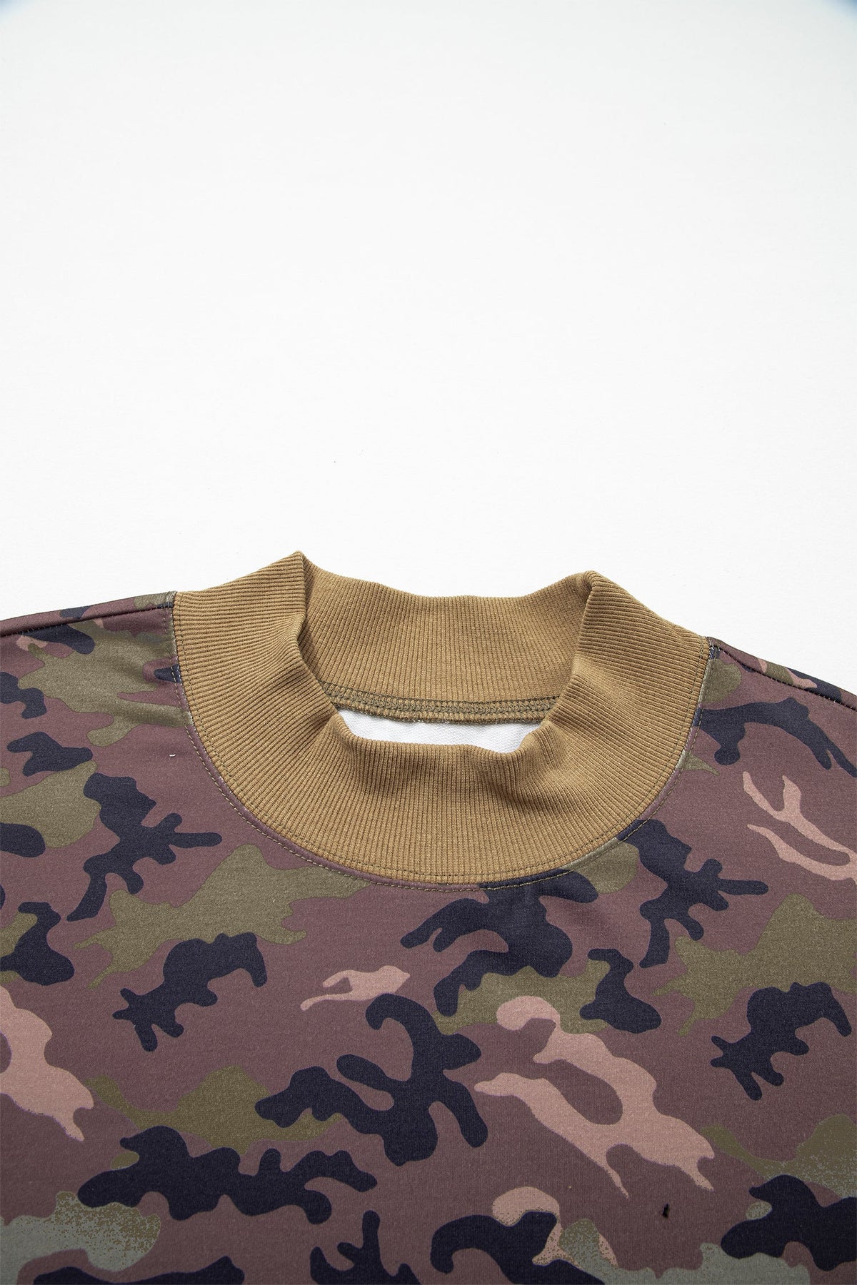 Plus Size Camo Mock-Neck Sweatshirt — product image 4