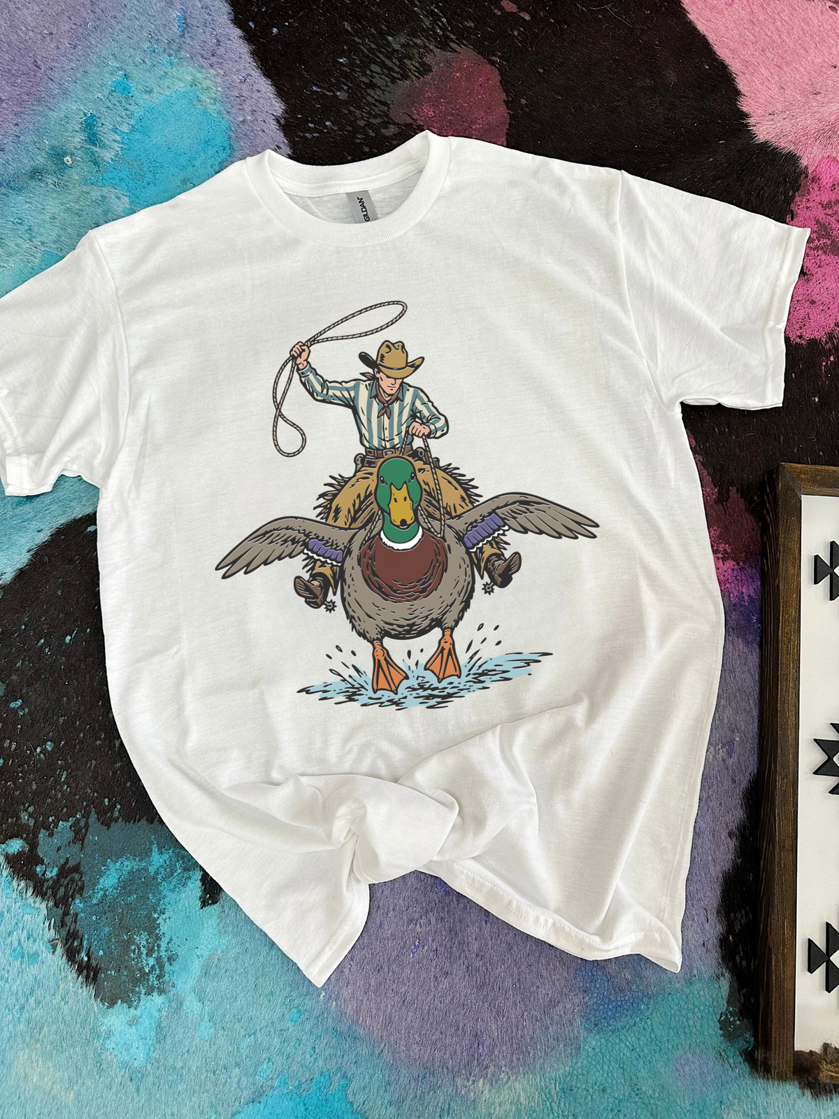 Cowboy Mallard Tee or Crewneck