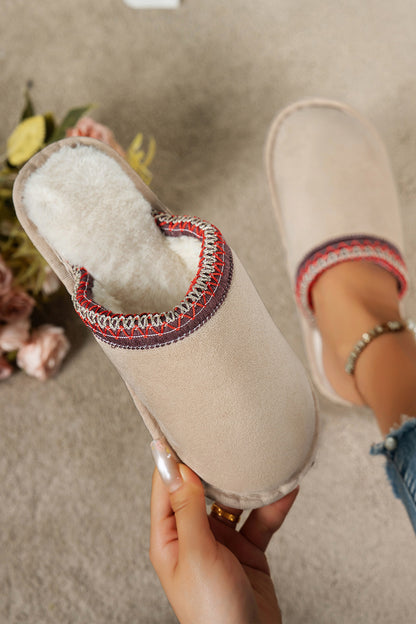 Hearth Faux Suede Plush Lined Slippers