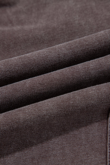 Coffee Mineral Wash Barrel Pants