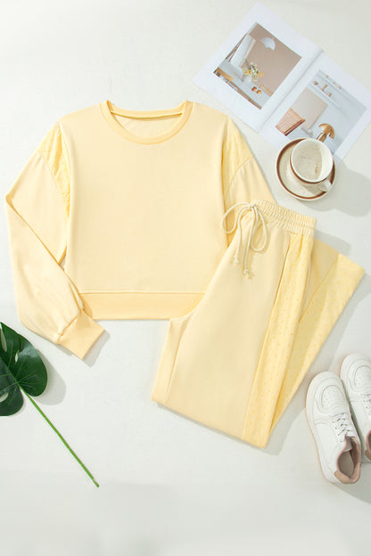Lacewood Eyelet Pullover Pants Set