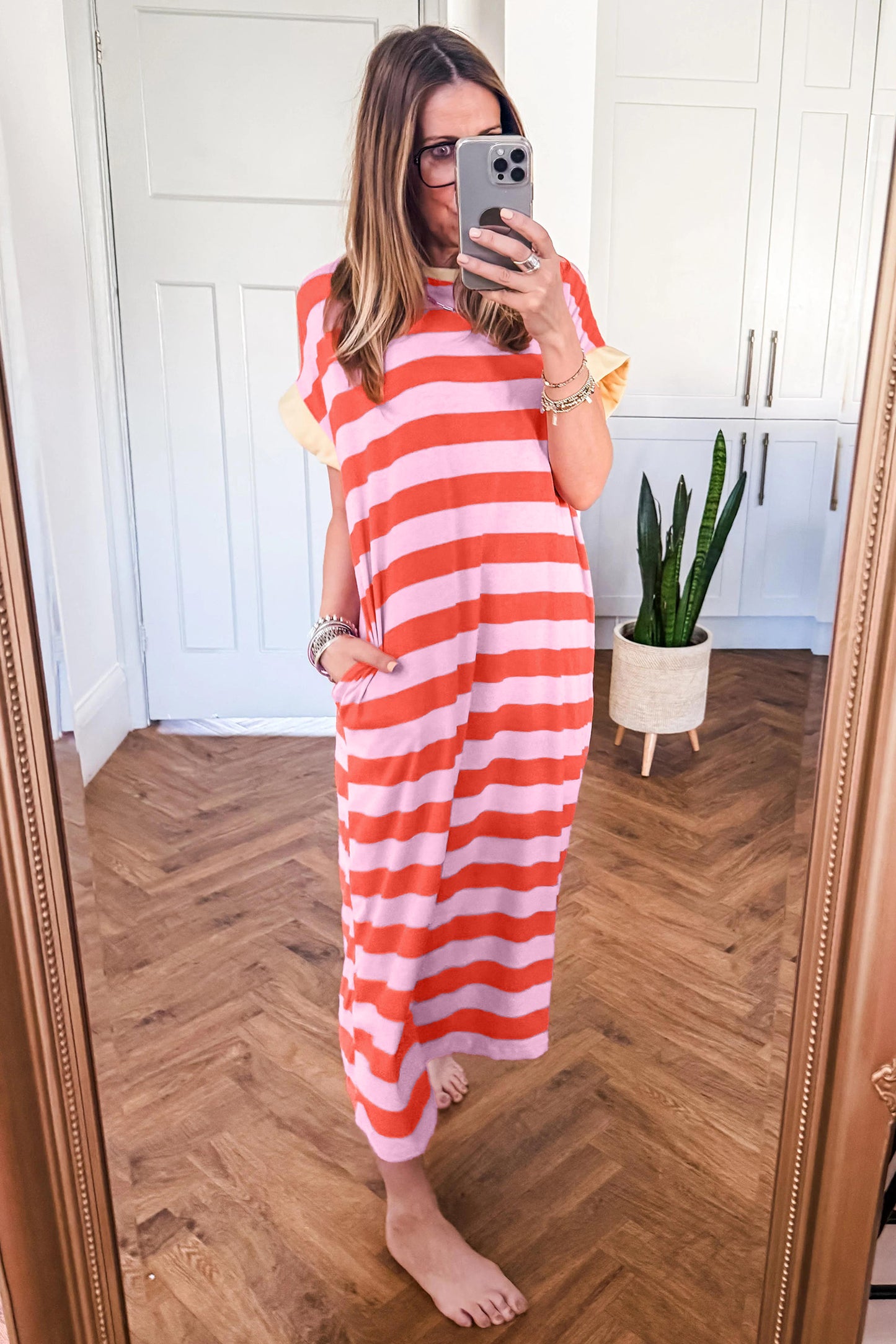 Sunday Stroll Striped Pocket Dress