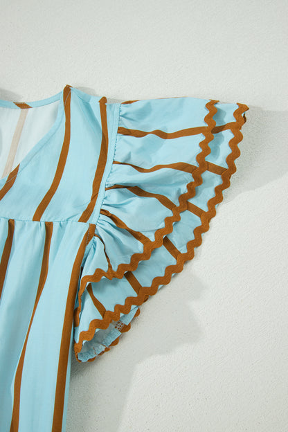 Backroad Striped Ricrac Blouse