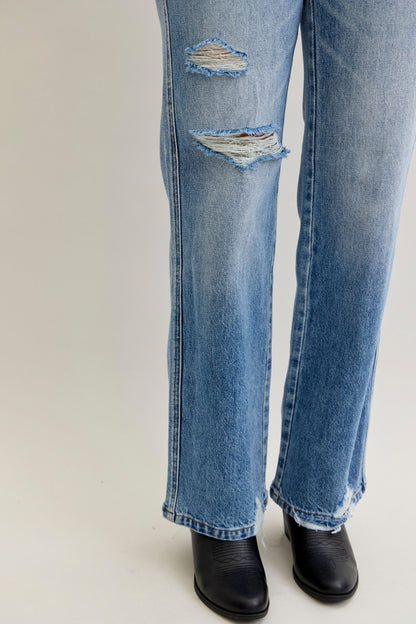 Judy Blue Mid Rise 90s Rigid Magic Straight Jeans