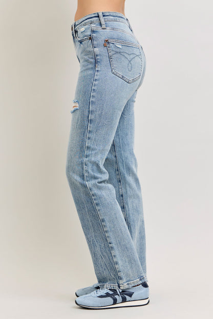Judy Blue Light Wash Rigid Magic Slim Straight Jeans