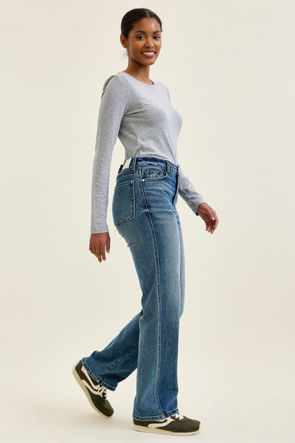 Judy Blue Rigid Magic Straight Leg Jeans — Everyday Indigo