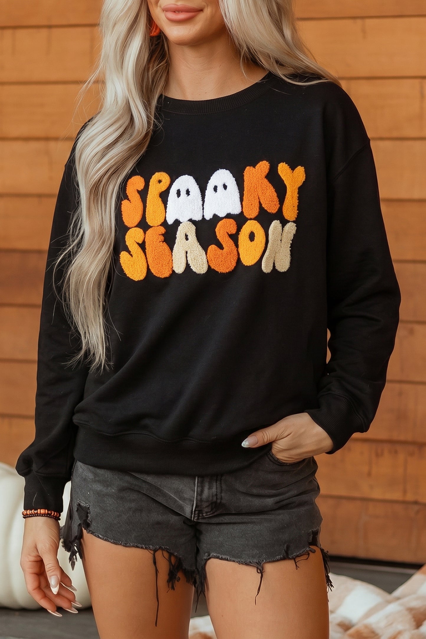Spooky Season Embroidered Sweatshirt