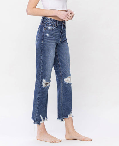 High Rise Relaxed Straight Jeans