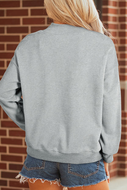 Camo Reindeer Mock-Neck Sweatshirt