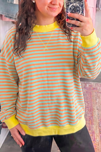 Hearth Stripe Plus Size Sweatshirt