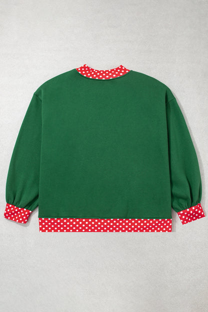 Field Day Polka Dot Plus Size Sweatshirt