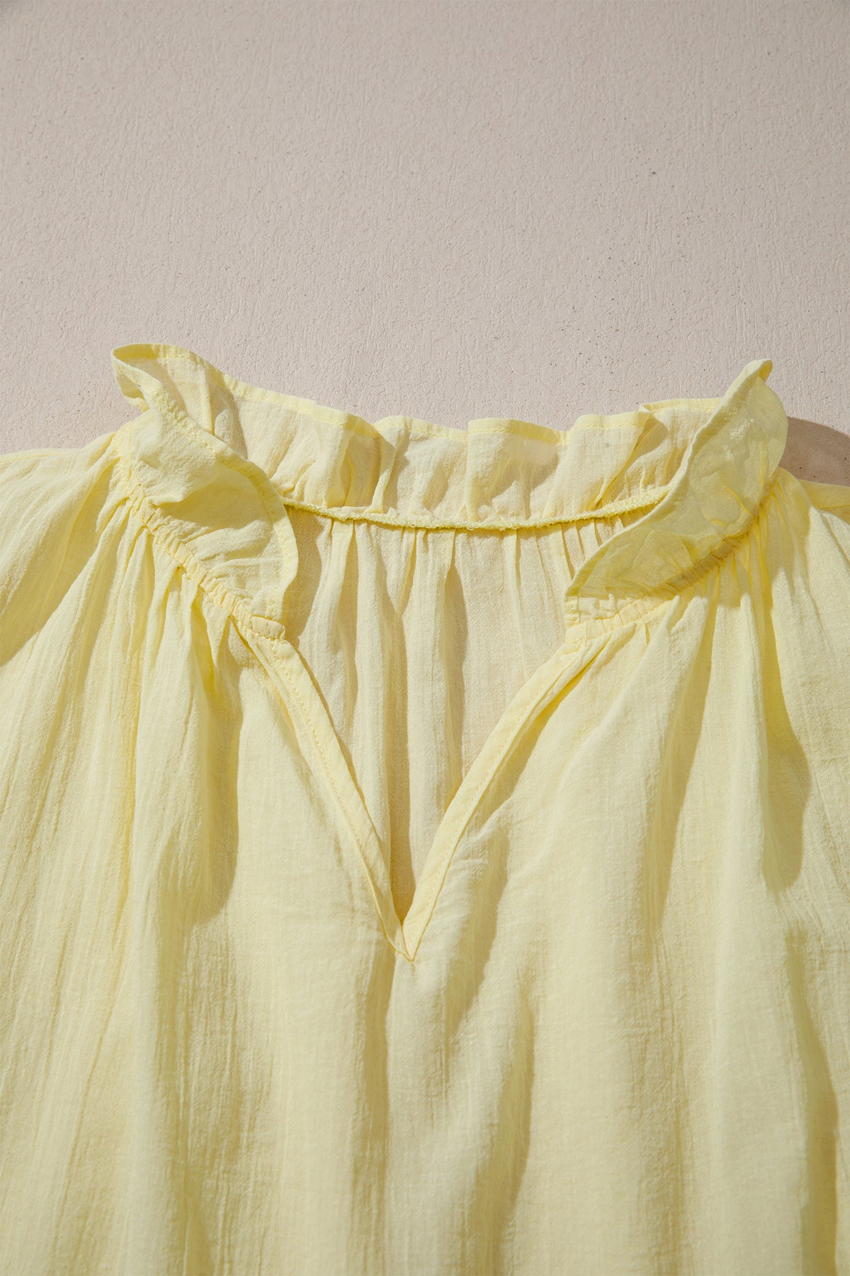 Ruffle-Trim Sleeveless V-Neck Top