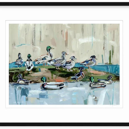 Mound Party Ducks Fine Art Print