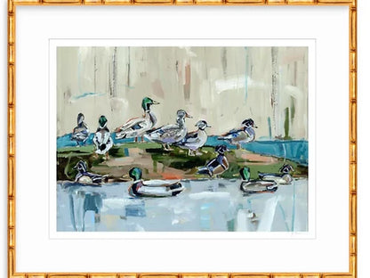 Mound Party Ducks Fine Art Print