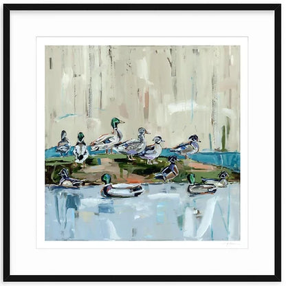 Mound Party Ducks Fine Art Print