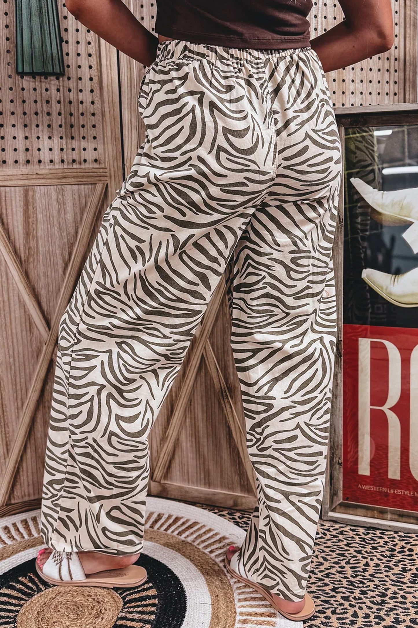 Desert Western Zebra Print Pants