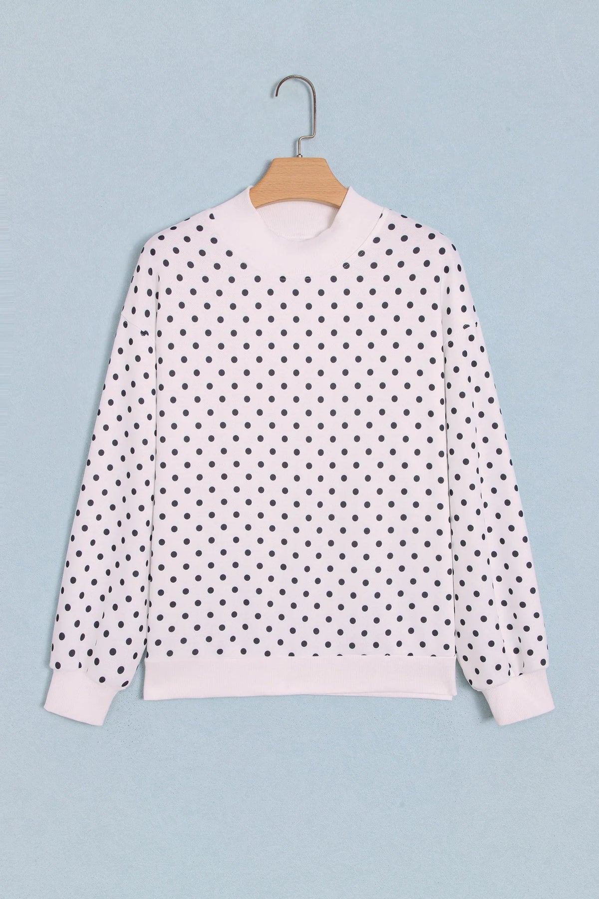 Polka Dot Mock-Neck Sweatshirt — product image 2