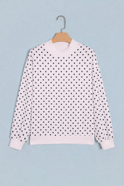 Polka Dot Mock-Neck Sweatshirt — product image 2