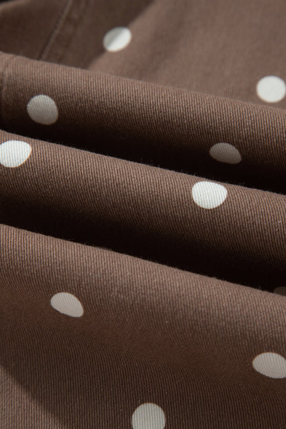 Peach Stand Polka Dot Barrel Jeans