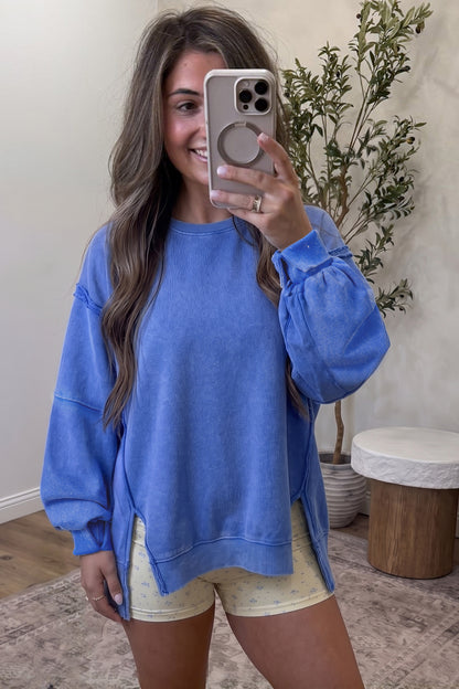 Blue Skies Mineral Wash Tunic Sweatshirt