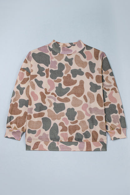 Cedar Camo Ribbed Plus Size Sweatshirt